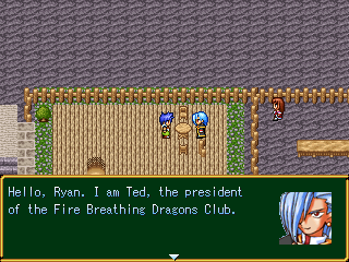 A screenshot from The Legend of Ryan, an RPG by Niki Moto about Ryan.