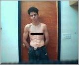 Michael Berrios shirtless, December 2003.